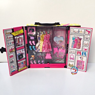 Combo búp bê barbie và tủ đồ thời trang