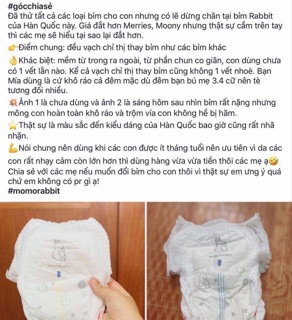 Bỉm Quần/ Dán Momo Rabbit Nội Địa Hàn