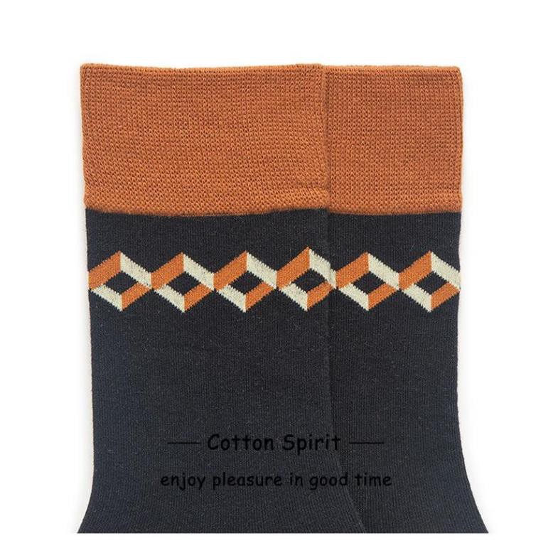 Vớ Cổ Cao Cotton Họa Tiết Retro Nhật Bản Tất Dài Cổ Cao Nam Nữ Unisex cá tính Hàn Quốc