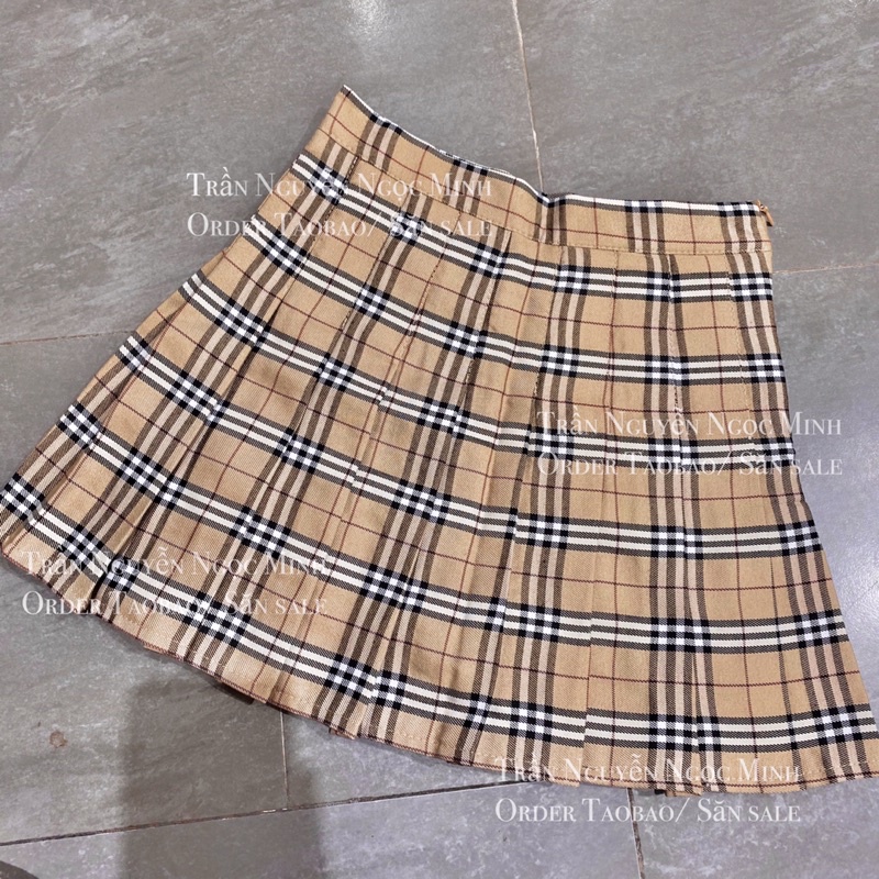 Chân váy kẻ BBR siêu hot sang chảnh dáng xoè kèm ảnh thật khách feedback