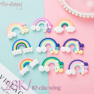[RẺ NHẤT❤️] 10 cầu vồng nhựa nhỏ - Phụ kiện bánh sinh nhật