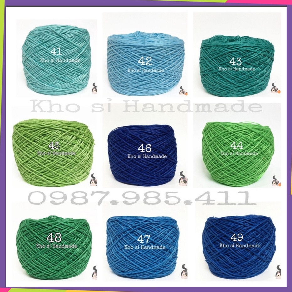 Sợi Cotton Việt Nam 1mm (Mã 51 đến 96) (Cuộn 100gram)