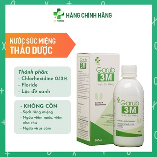 Nước Súc Miệng Thảo Dược Garub 3M - Dùng trong Viêm nướu lợi, chảy máu chân răng, nhiệt miệng, sâu răng, phòng ngừa cúm