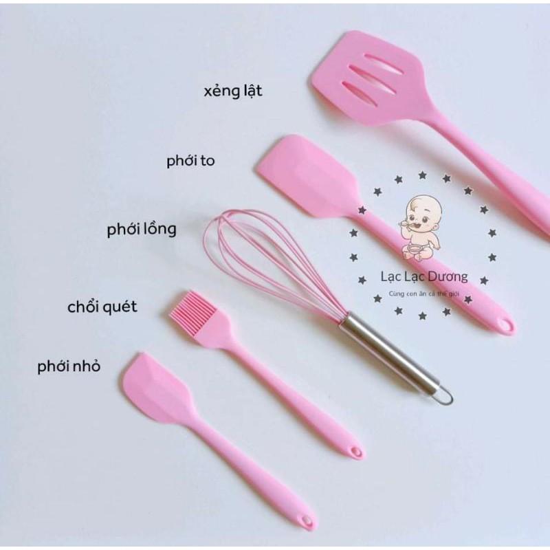 Set 5 dụng cụ làm bánh và chế biến ăn dặm siêu xinh, chắc chắn và full hộp