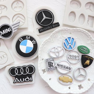 Khuôn silicon làm bánh kẹo hình logo xe hơi bmw mercedes-benz audi