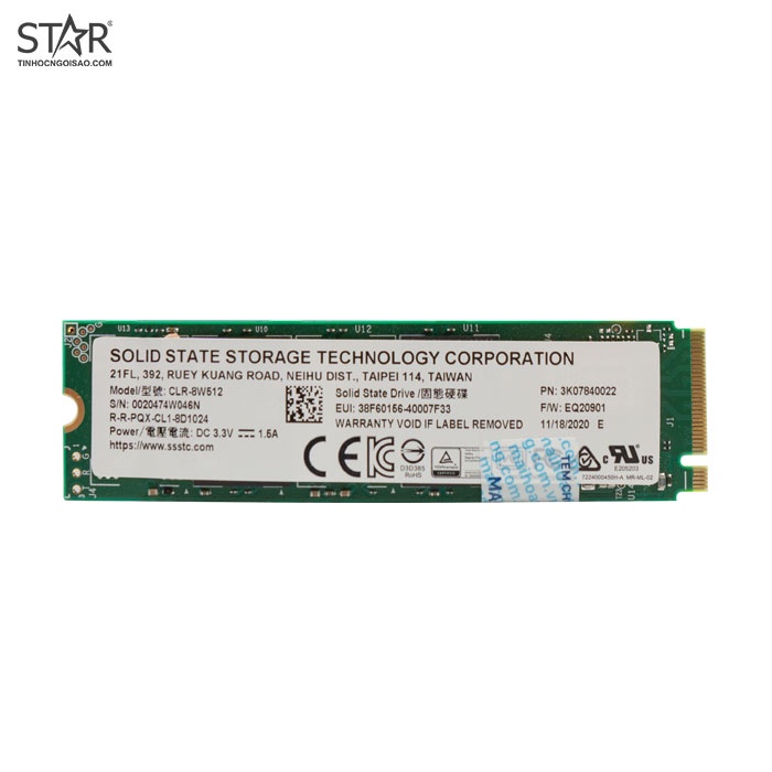 Ổ cứng SSD 512G Toshiba SSSTC NVMe PCIe M.2 2280 (CLR8W512)