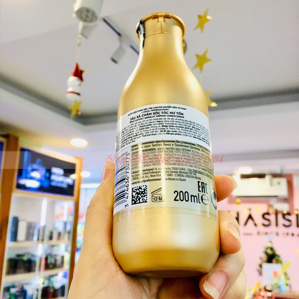 Dầu Xả Phục Hồi Hư Tổn L'OREAL SERIE EXPERT GOLD QUINOA + PROTEIN ABSOLUT REPAIR CONDITIONER 200ml | BigBuy360 - bigbuy360.vn