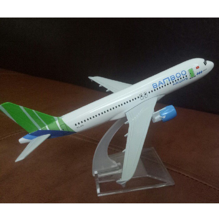 Mô hình máy bay bamboo airways a320 giá rẻ 16cm