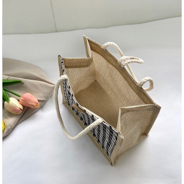 Túi xách Túi Tote basic thời trang Nữ vải canvas siêu xinh siêu đẹp Hình Chú Gấu Bò Sữa có khóa kéo