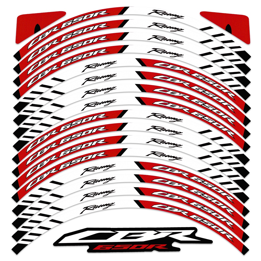 Set 2 Miếng Dán Logo Trang Trí Viền Bánh Xe Mô Tô HONDA CBR650R CBR 650R