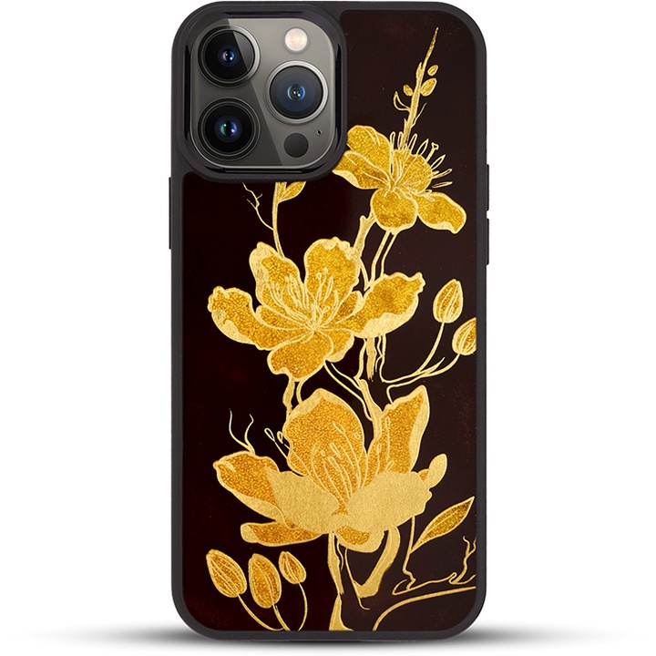 Ốp điện thoại cho iPhone 13 Pro / 13 Pro Max mẫu Hoa Mai Vàng thương hiệu La Sonmai