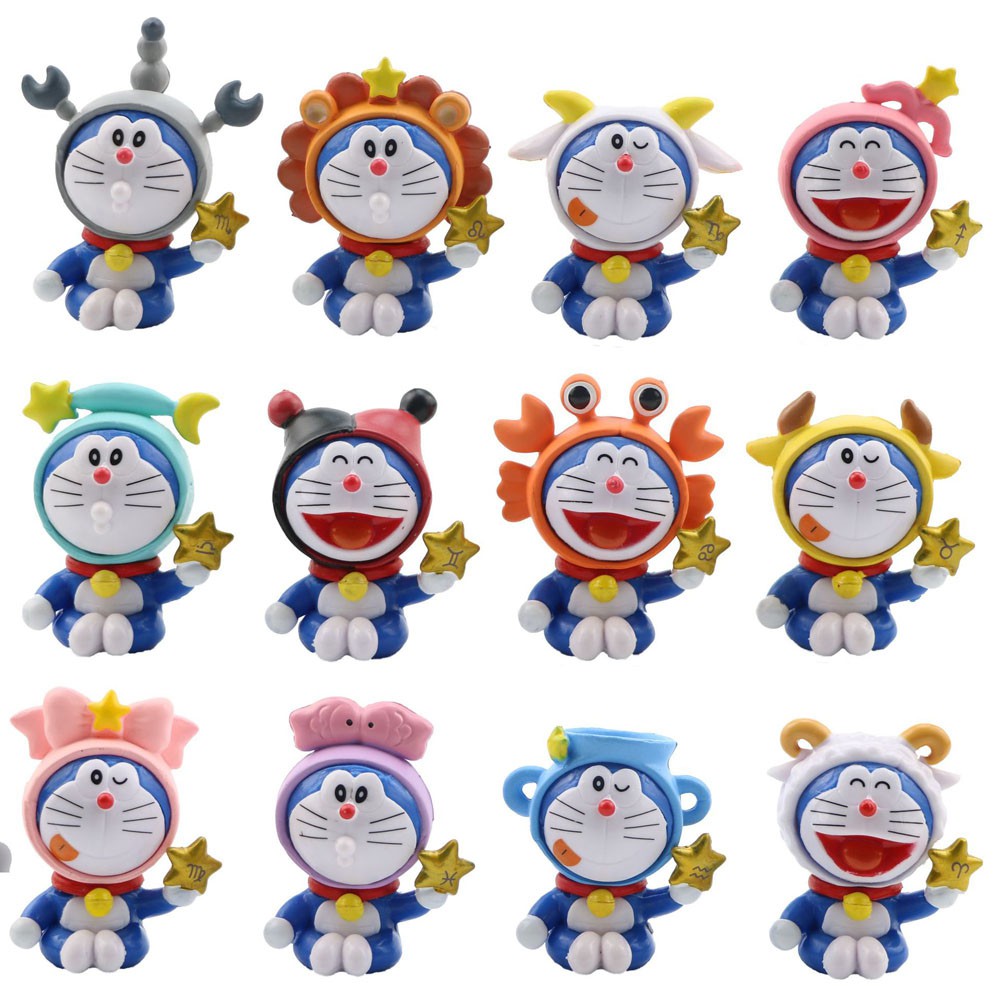 EPOCH Set 12 Mô Hình Nhân Vật Doraemon Đáng Yêu