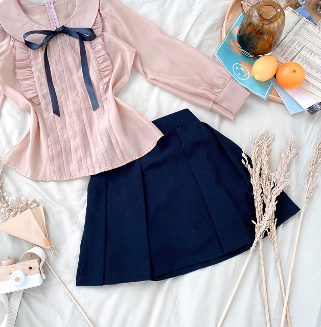 SET ÁO NƠ ĐEN CV ĐEN