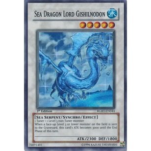 Thẻ bài Yugioh - TCG - Sea Dragon Lord Gishilnodon 1st Edition / RGBT-EN044 '