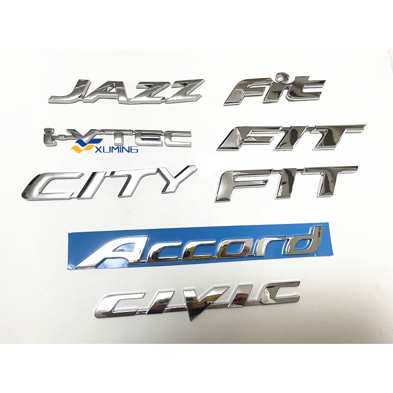 1 Miếng Dán Logo Chữ Bằng ABS Trang Trí Cốp Xe Hơi Honda I-VTEC JAZZ CITY CIVIC ACCORD