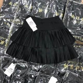 Chân váy 2 tầng xếp li