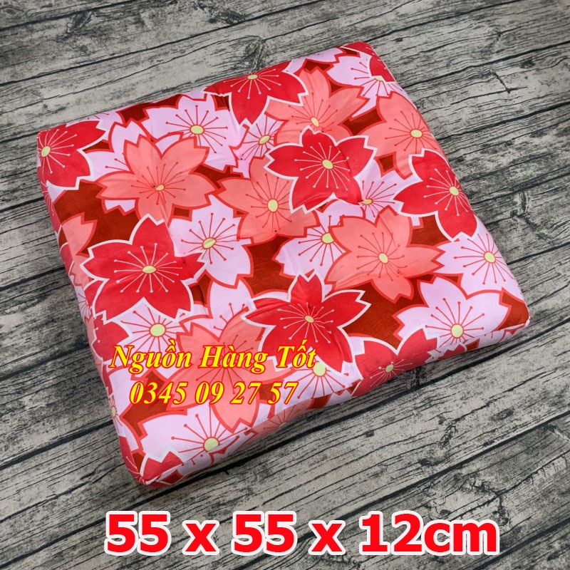 Nệm Ngồi Bệt Tatami Kiểu Nhật KAGAMI 55x55x12cm Siêu To Dày Bông Gòn Êm Ái - Đa Năng Dùng Làm Gối Tựa Lưng, Ghế Sofa