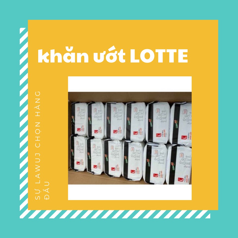 Khăn ướt Lotte Choice Hàn quốc 120 tờ thơm dai mịn-Gicungco Store