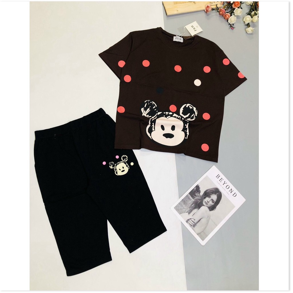 ĐỒ BỘ MẶC NHÀ NỮ QUẦN LỬNG ÁO THUN HỢP THỜI TRANG KOKO MI STORE