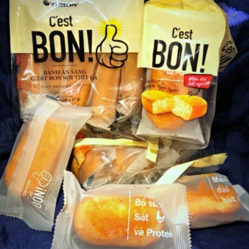 Combo 15 bánh ăn sáng C’est Bon Orion thịt gà (15 bánh x 17g) 255g
