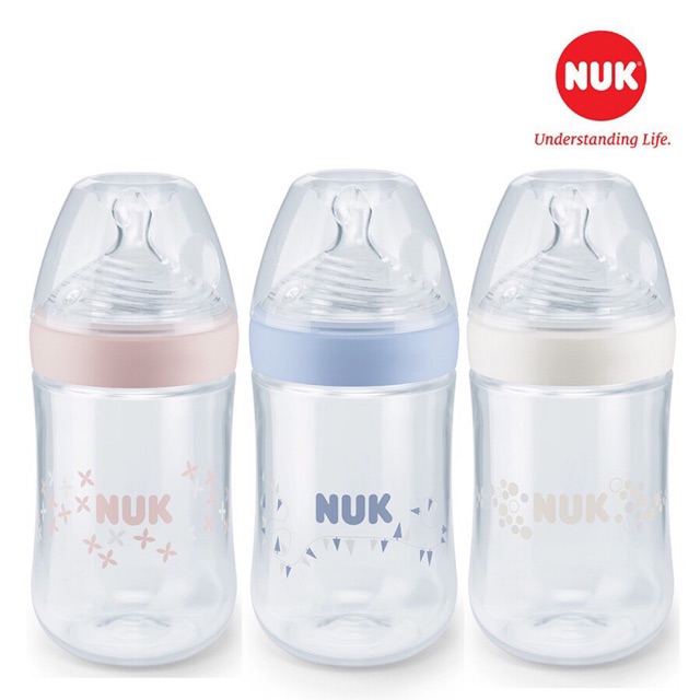 Bình Sữa NUK Nature Sense 240ml Núm Ti S1 - M