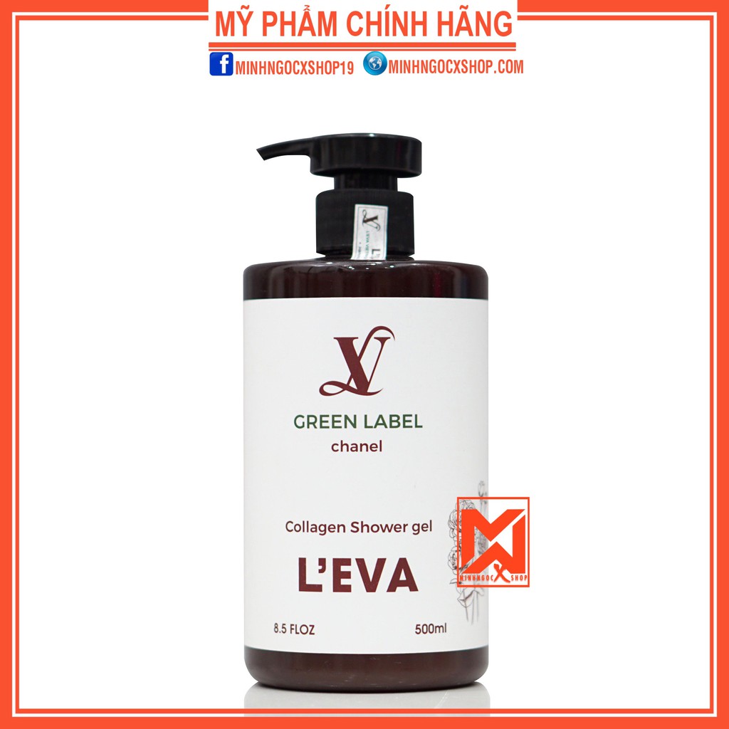 Sữa tắm COLLAGEN hương hoa hồng LEVA GREEN LABEL CHANEL 500ml