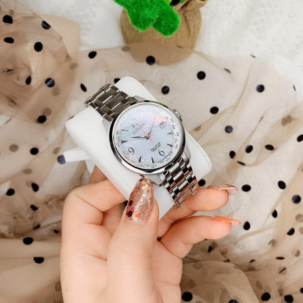 ĐỒNG HỒ NỮ CAO CẤP CITIZEN ECO-DRIVE WORLD TIME FC8000-55D CHÍNH HÃNG