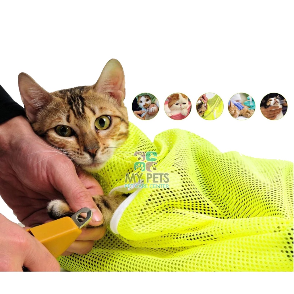Túi lưới đa năng hỗ trợ giữ mèo tránh bị mèo cào - 1 chiếc