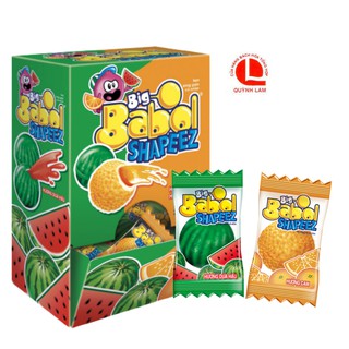 Kẹo sing gum Big Babol Shapeez hỗn hợp hương dưa hấu và hương cam (50 viên