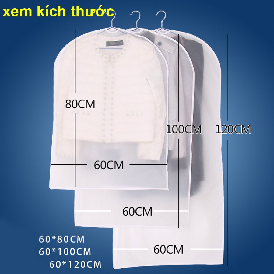 Túi chống bụi quần áo có đủ size chọn mua