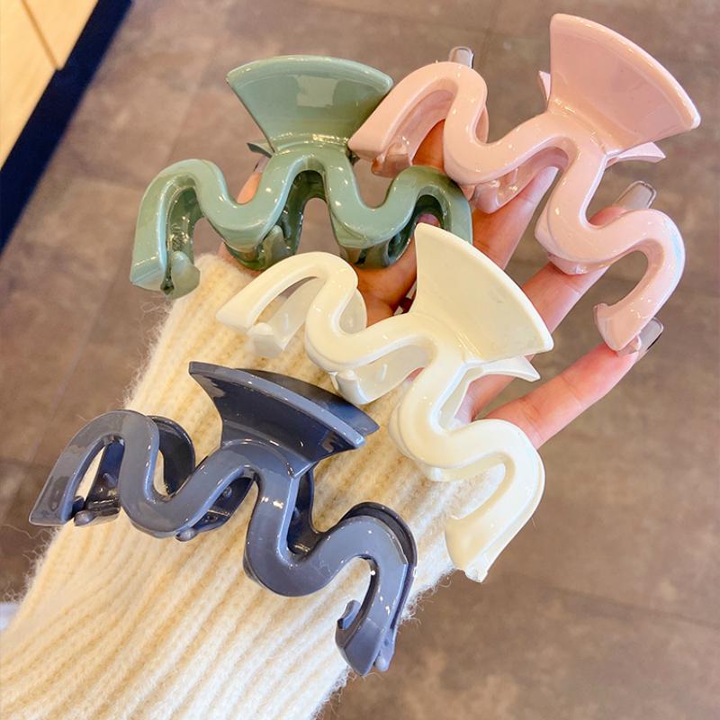 Kẹp Tóc Thiết Kế Gợn Sóng Thời Trang Cổ Điển Phong Cách Hàn Quốc Cho Nữ