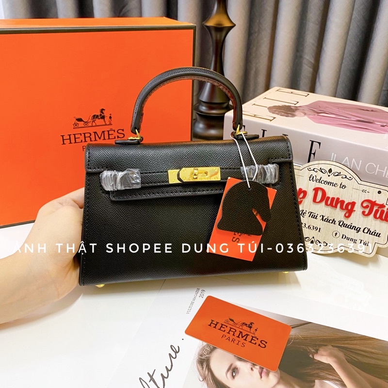 Túi hm size 19 dáng ngang, túi xách nữ đeo chéo size 19 da mềm