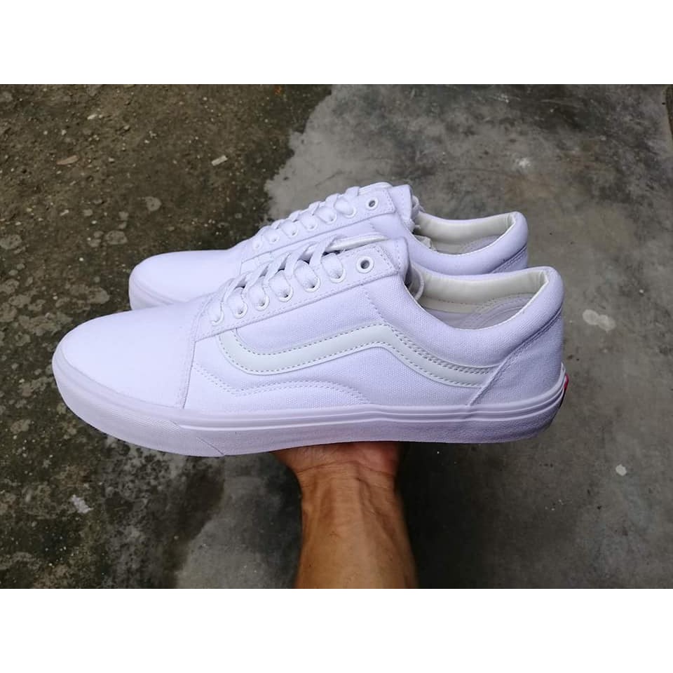 Giày thể thao trắng thấp cổ, giày buộc dây vải | BigBuy360 - bigbuy360.vn