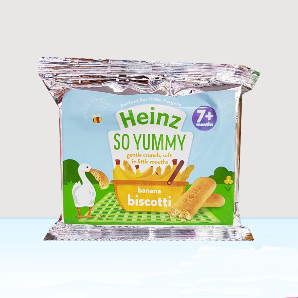 COMBO 2 Gói Bánh Quy Ăn Dặm Heinz Vị Táo Và Chuối Thơm Ngon Cho Bé Từ 7M+ Date 2021