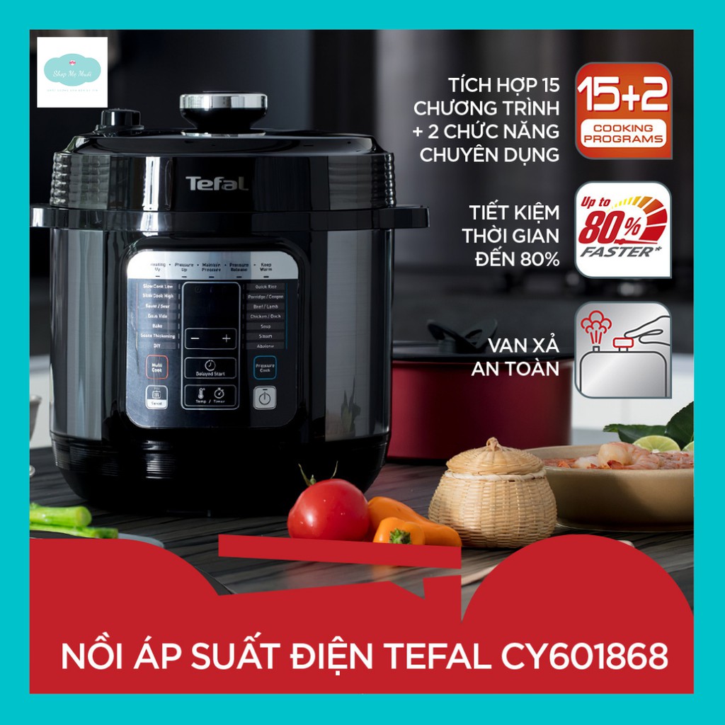 Nồi áp suất điện đa năng Tefal Home Chef CY601868 6 lít - hàng chính hãng