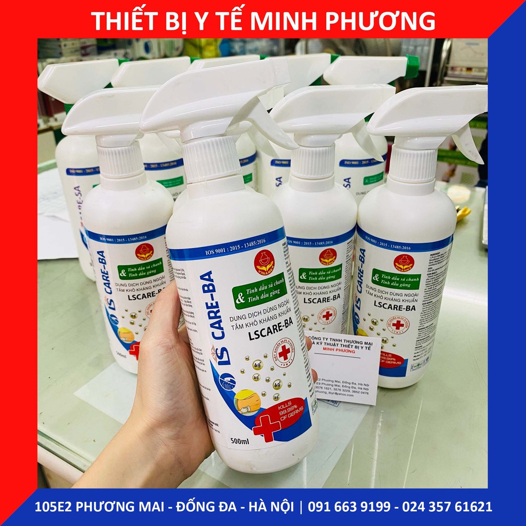 Dung dịch tắm - gội khô LSCARE-BA hương thơm nhẹ chai 500ml
