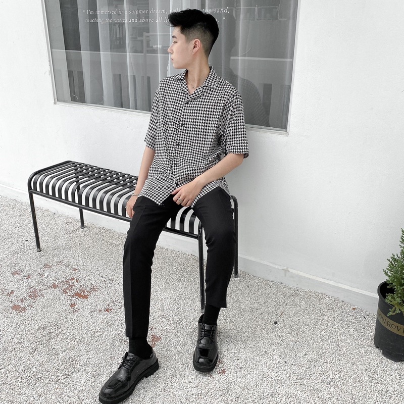 Áo sơ mi hoạ tiết unisex form rộng CCS126 by COCCACH