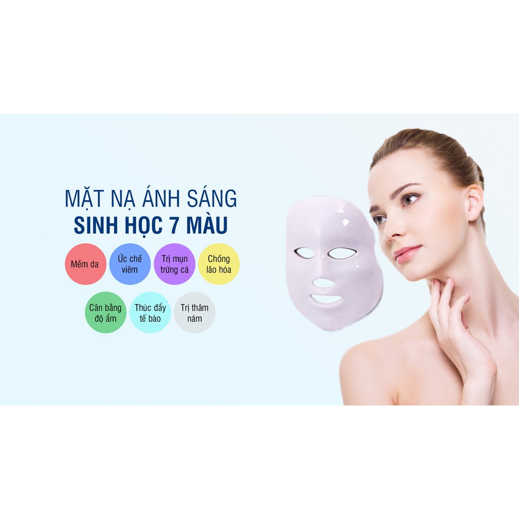 Mặt Nạ Ánh Sáng Sinh học 7 Màu Hàng Chính Hãng Mask Bio Led KOREA