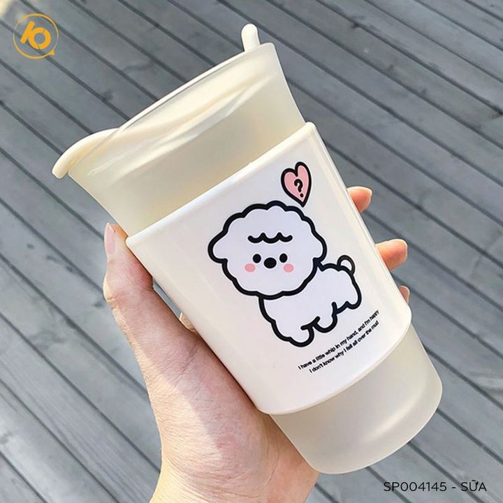 [Mã LIFESPIKE19 giảm 10% đơn 99K] Cốc thủy tinh uống trà, coffee hình cừu dễ thương 400ml - SP004142 | BigBuy360 - bigbuy360.vn