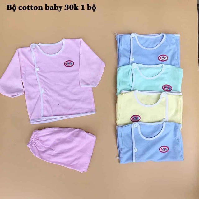 Quần áo sơ sinh dài tay Baby Born cotton mềm mát