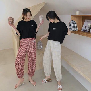 Quần Baggy Kẻ Caro Xuân Hè 2019