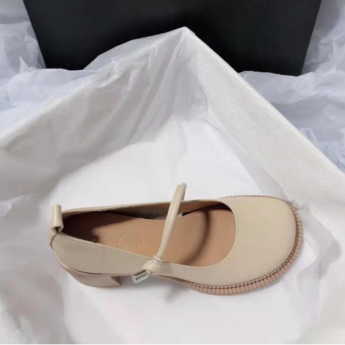 Form to Giày Búp Bê Quai Ngang Đế Vuông 6Cm Đi Êm Chân G153