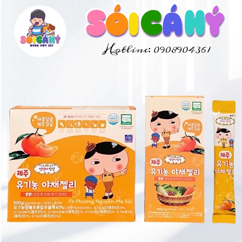 Thạch rau củ hữu cơ Jeju Hàn Quốc