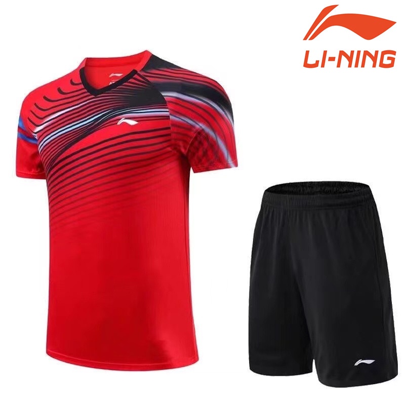 Li Ning Áo Đồng Phục Thể Thao Cầu Lông Bóng Chuyền Đội Tuyển Đánh Cầu Lông Mùa Hè Thoáng Khí Nhanh Khô Cho Nam Và Nữ