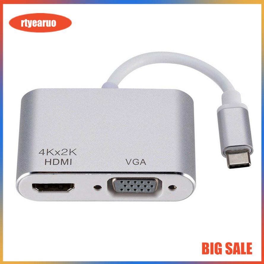 Cáp Chuyển Đổi Cổng Type-C Sang Hdmi + Vga