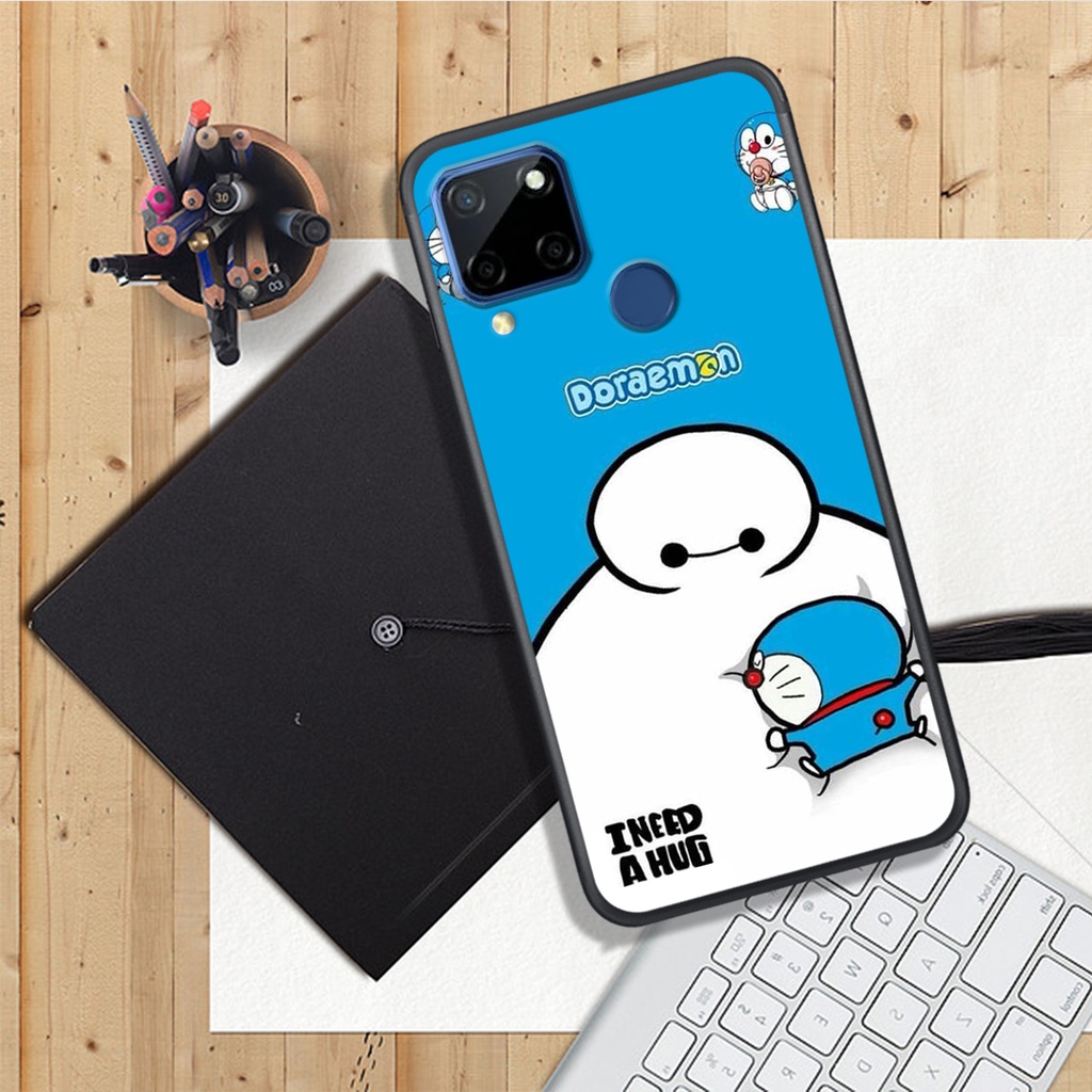 ỐP LƯNG OPPO REALME C11/C12/C15/C21/C25,  IN HÌNH CHÚ MÈO MÁY DOREMON.