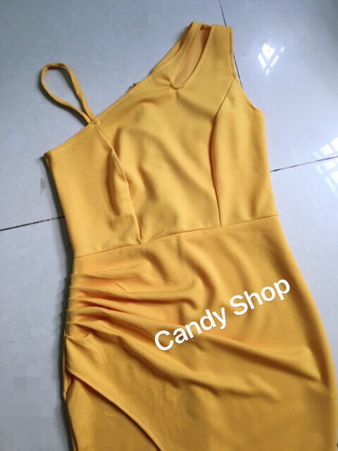 Đầm body dự tiệc lệch vai tà cao thấp sang trọng + Ảnh thật | BigBuy360 - bigbuy360.vn