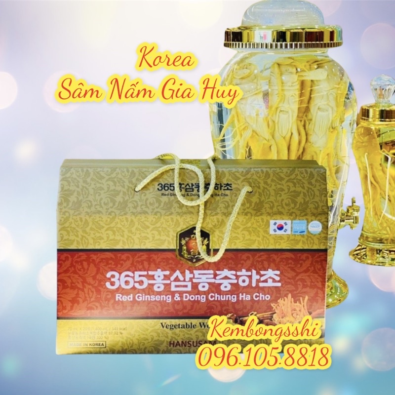 Nước Hồng Sâm Đông Trùng Hạ Thảo 365 HANSUSAM Hàn Quốc