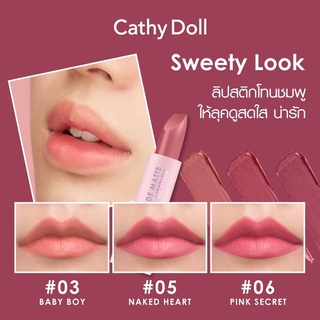 Son thỏi lì Cathy Doll Nude Matte Lipstick 3.5g Son nội địa Thái chính hãng