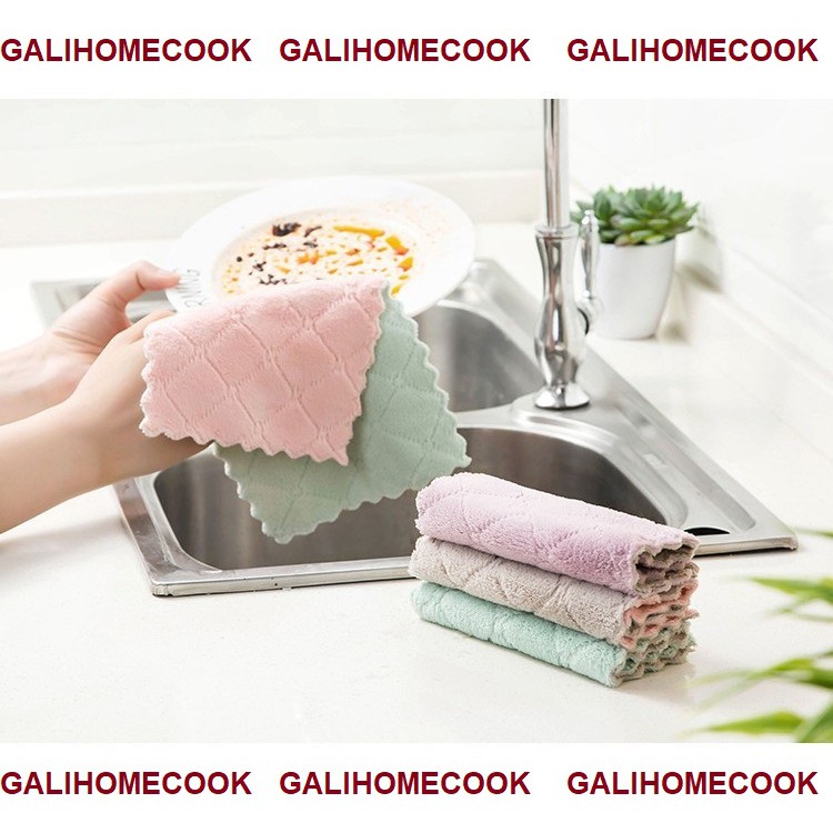 Khăn lau bếp đa năng gia dụng mẫu mới 2 mặt siêu thấm hút mềm mịn